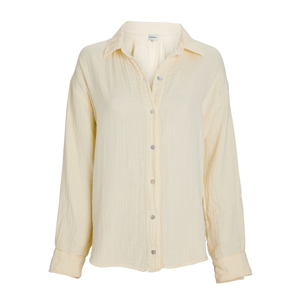 DONNI. Cotton Gauze Button-Down Shirt